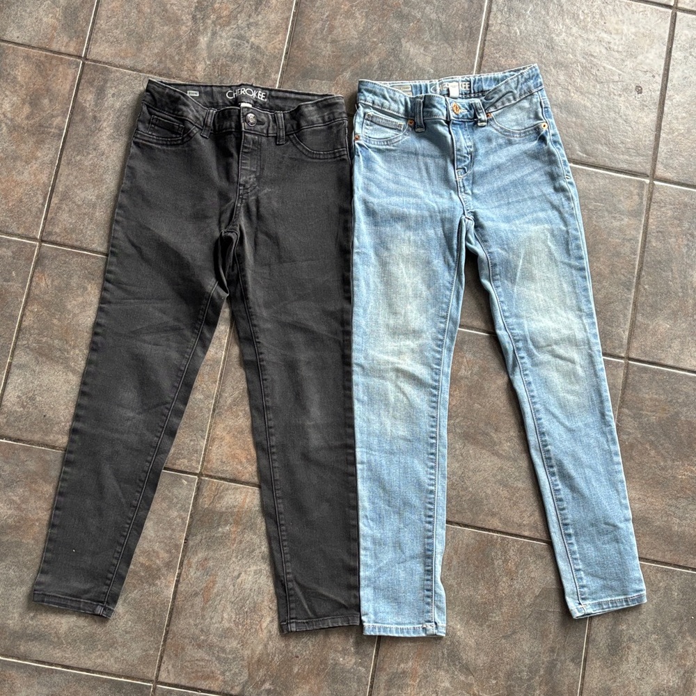 Cherokee Kids Denim and Black Jeans Set